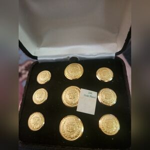 NEW Cadillac General Motors 24K Gold Plated Jacket Button Set